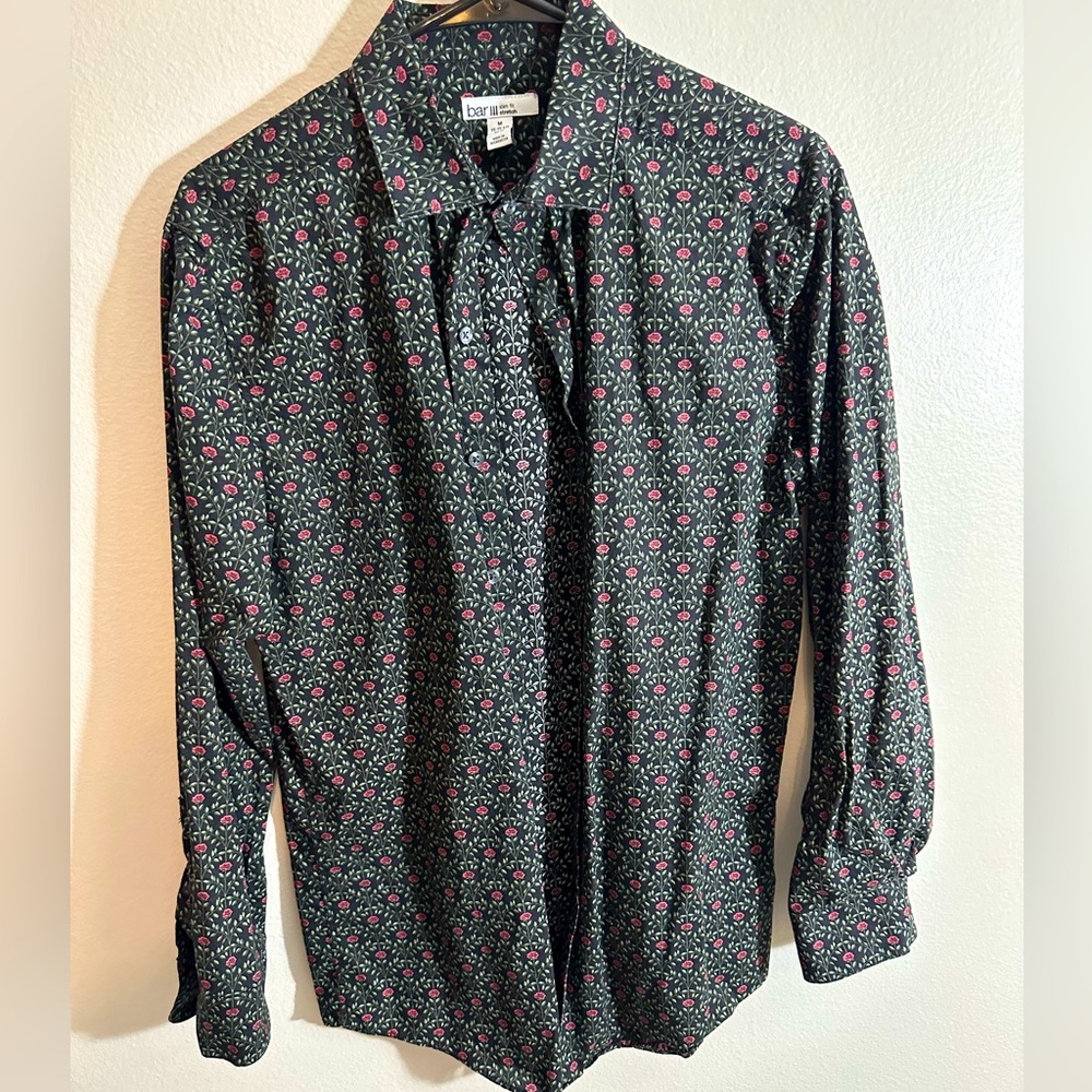 Rose design button down shirt